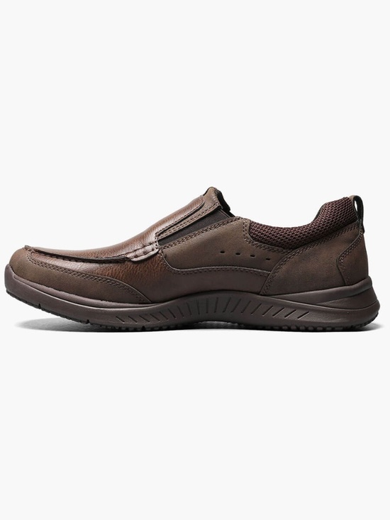 Mens Nunn Bush Conway Moc Toe Slip Ons in Dark Brown. 84846 main image 5